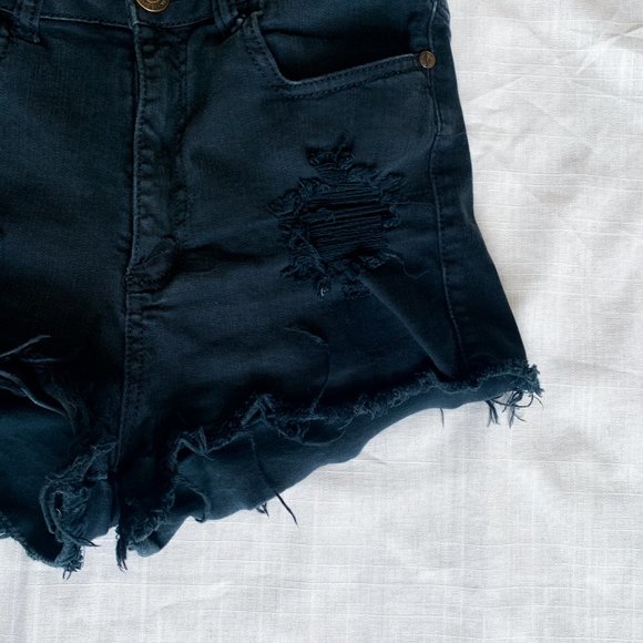 Black Jean Shorts - Picture 3 of 7